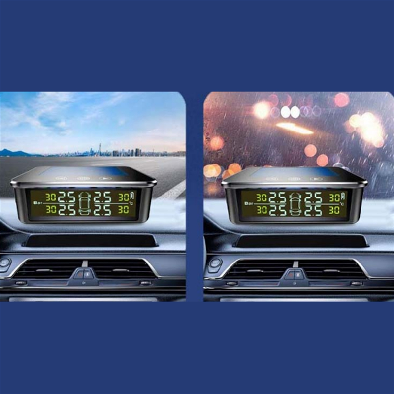 Tire Pressure Monitor - Car External Tire Pressure Sensors Solar