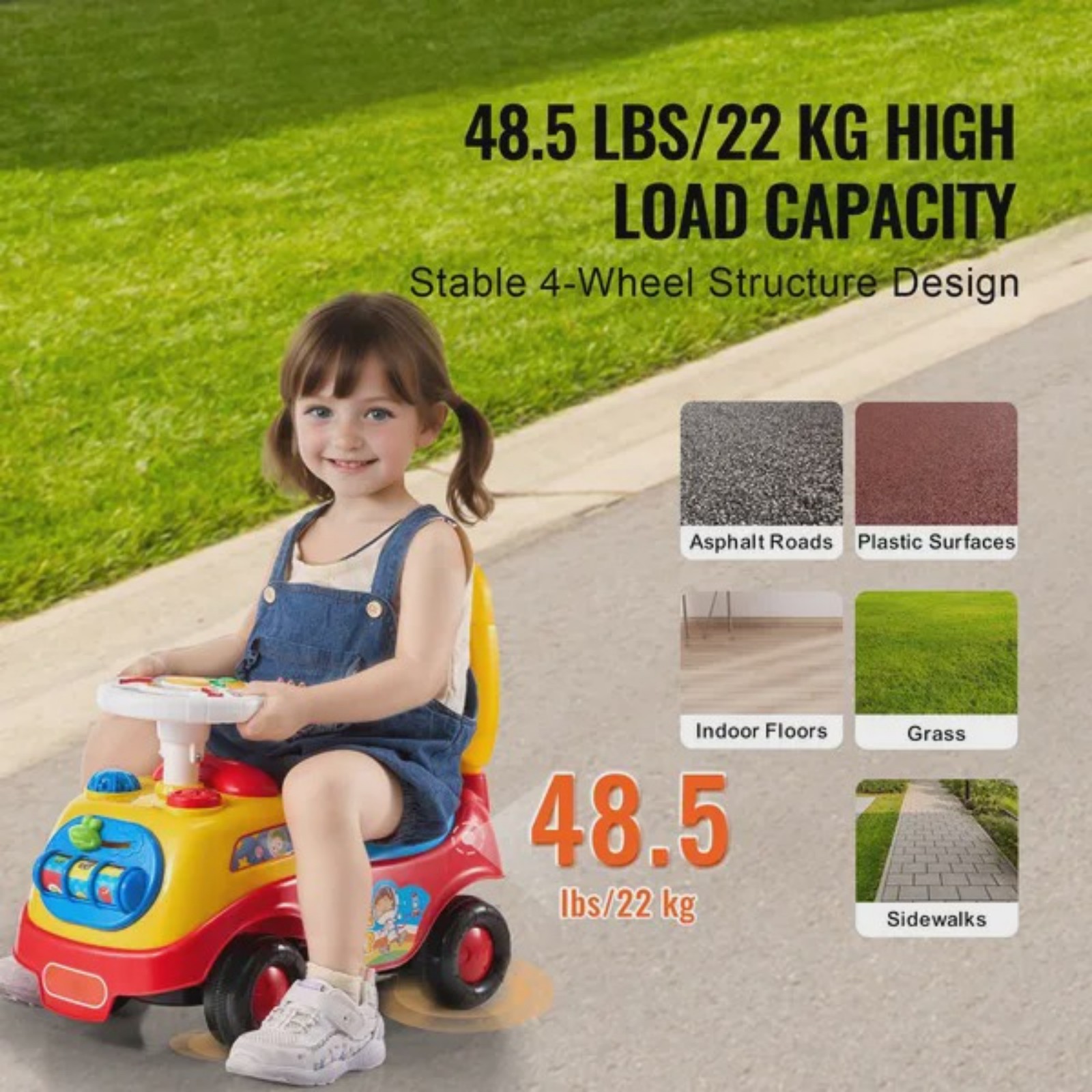 Car Accessories For Boys - Ride On Push Car for Toddlers,