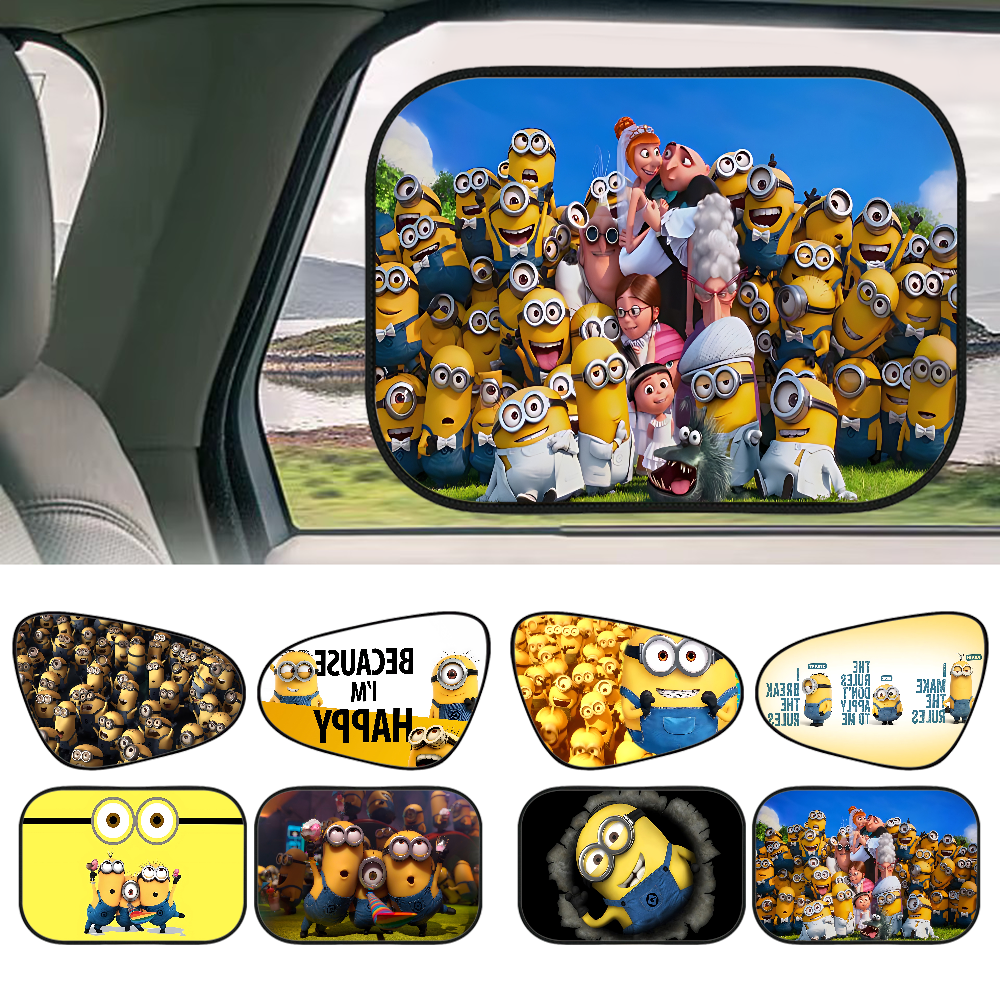 Automatic Car Sunshade - CARTOON M-Miniones Car Side Window Sunshade