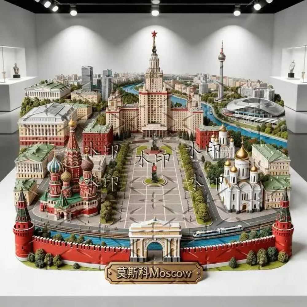 Car Accessories Bali - 3D Embossed Moscow Red Square Kremlin