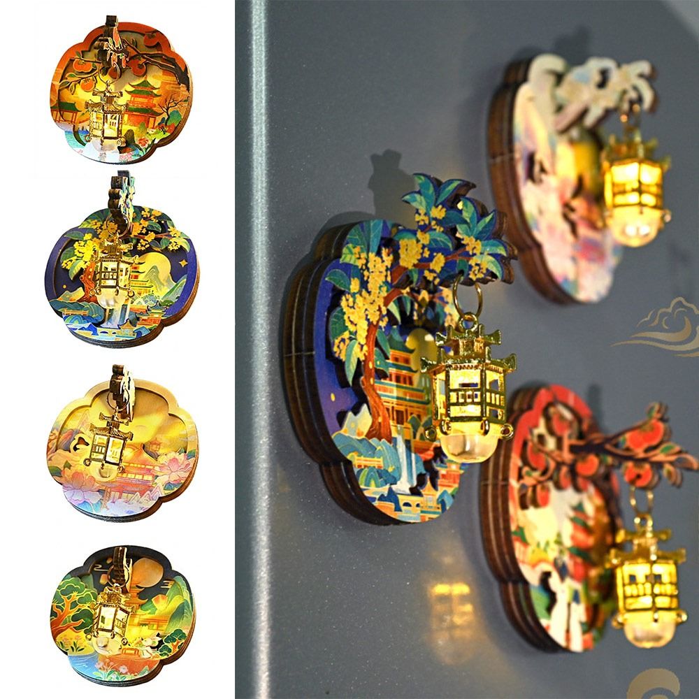 Car Accessories Bali - Retro LED Lantern DIY Fridge Magnet