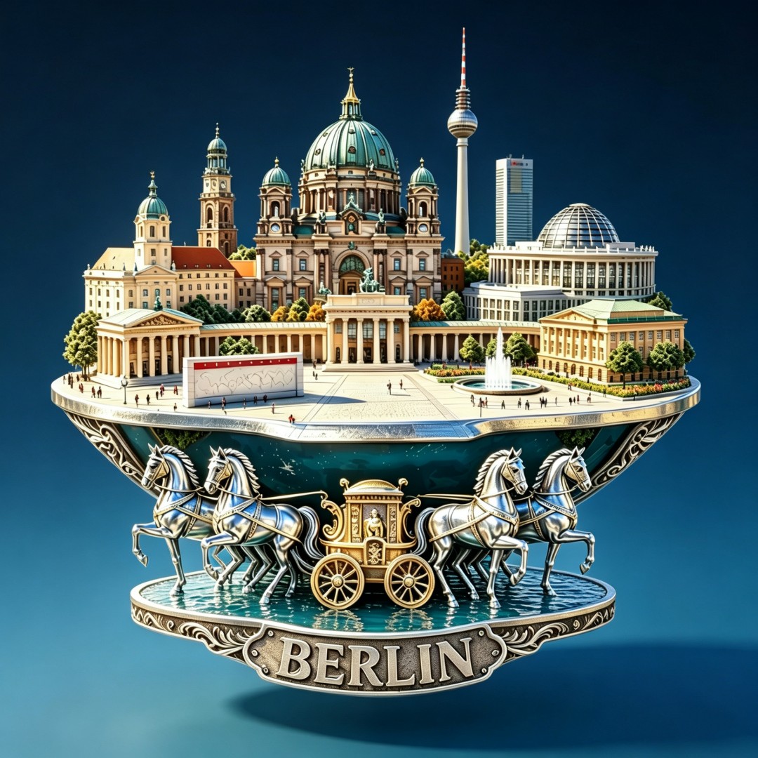 Car Accessories Bali - Germany Berlin Fridge Magnets Metal Alloy