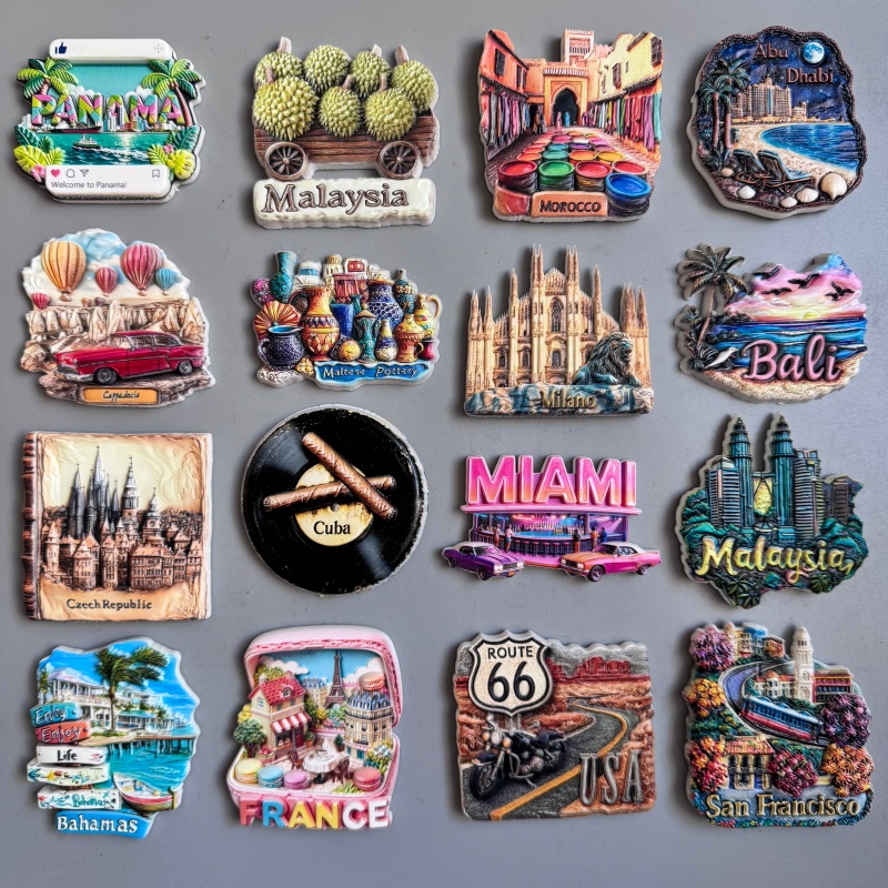 Car Accessories Bali - Fridge magnets Malta Malaysia Iceland Panama