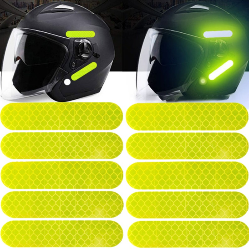 Car Accessories For Night Driving - Helmet Warning Reflective Stickers Night Safety