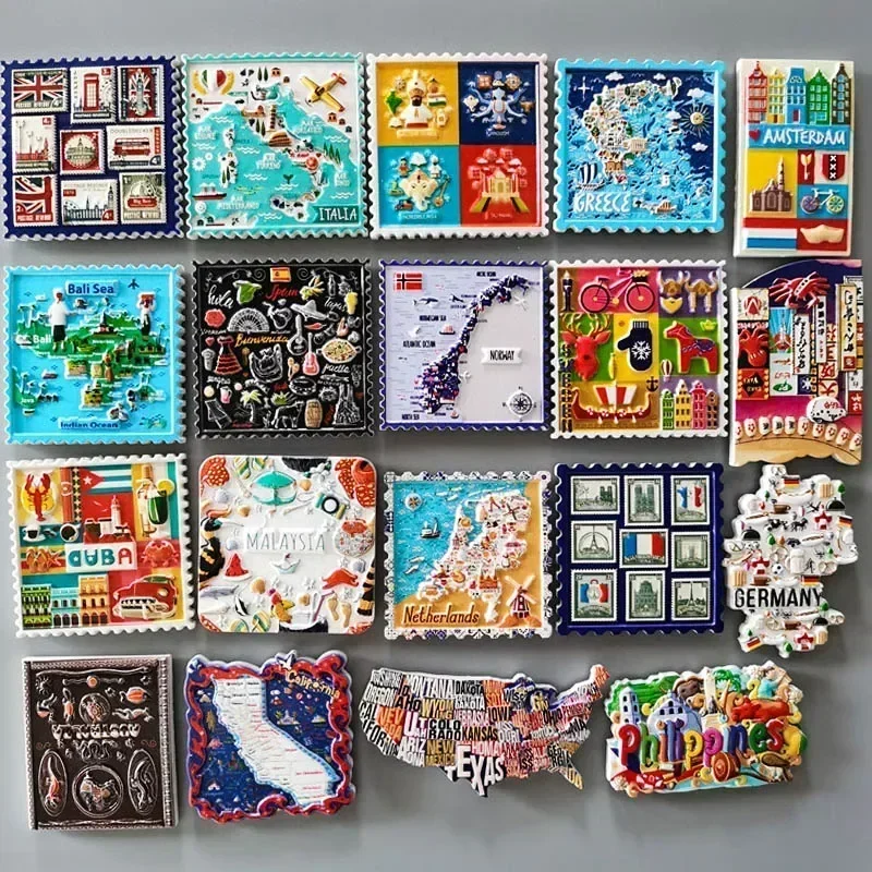 Car Accessories Bali - World Tourism Fridge Magnets Japan USA