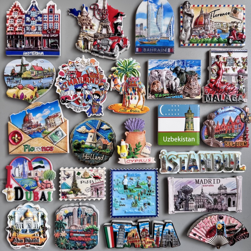 Car Accessories Bali - Fridge Magnets Italy Paris Holland Thailand