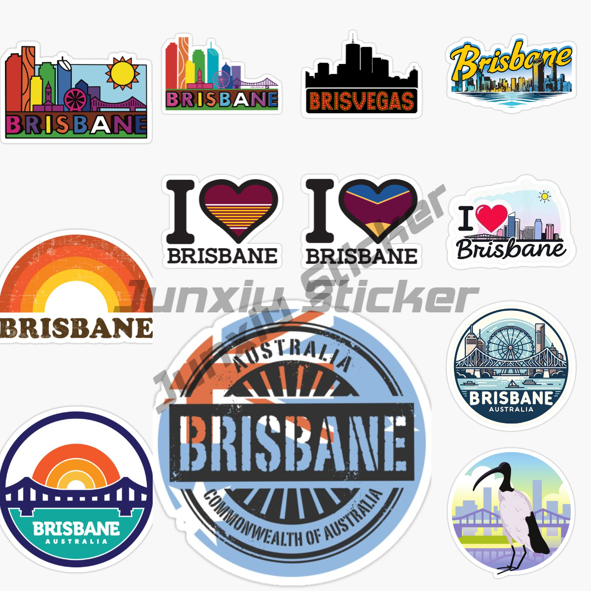 Car Accessories Australia - BRISBANE Australia Flag National Emblem Landscape