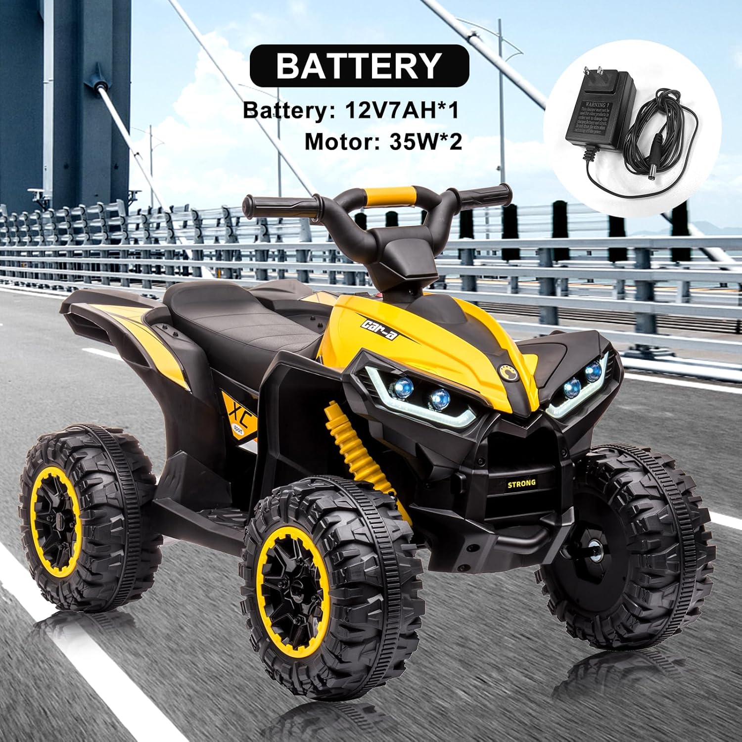 12V Kids Ride On ATV, 4 Wheele - Car Accessories For Boys reseña y precio