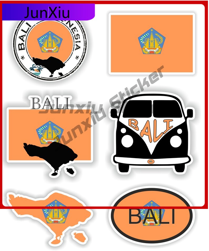 Bali Indonesia Flag Vinyl Deca - Car Accessories Bali reseña y precio