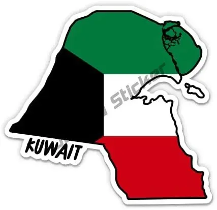 Kuwait Map with Flag Vinyl Sti - Car Accessories Kuwait reseña y precio