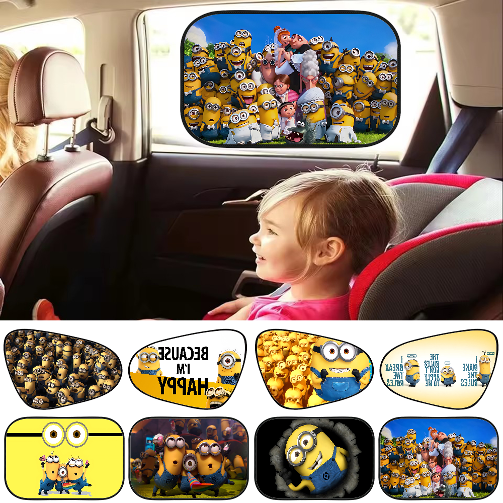 CARTOON M-Miniones Car Side Wi - Automatic Car Sunshade reseña y precio