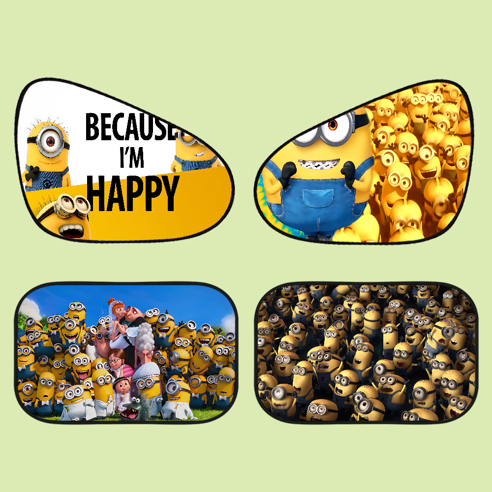 CARTOON M-Miniones Car Side Wi - Automatic Car Sunshade reseña y precio