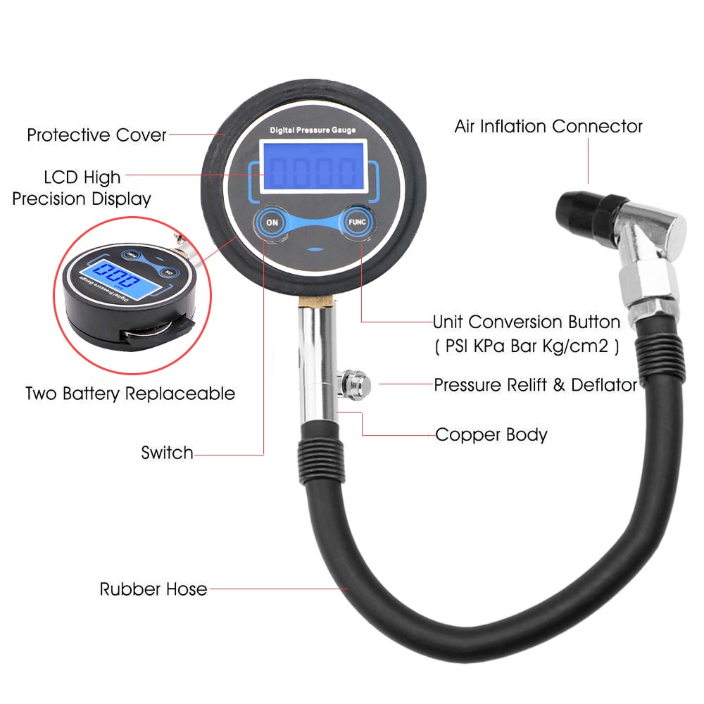 0-200Psi Tire Pressure Gauge M - Tire Pressure Monitor reseña y precio