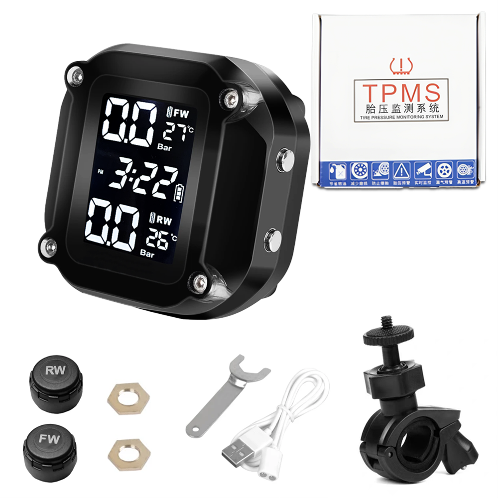 Motorcycle TPMS Motor Tire Pre - Tire Pressure Monitor reseña y precio