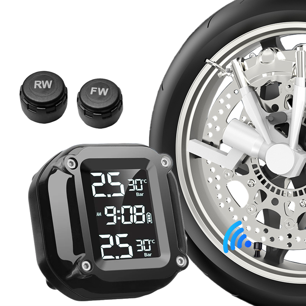 Motorcycle TPMS Motor Tire Pre - Tire Pressure Monitor reseña y precio