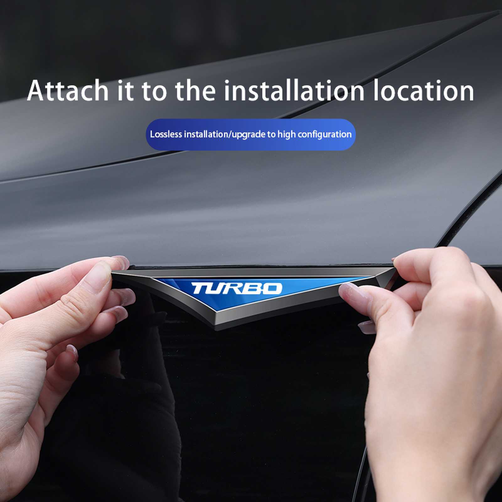 New Fashion Turbo Logo Car Met - Car Accessories Logo reseña y precio