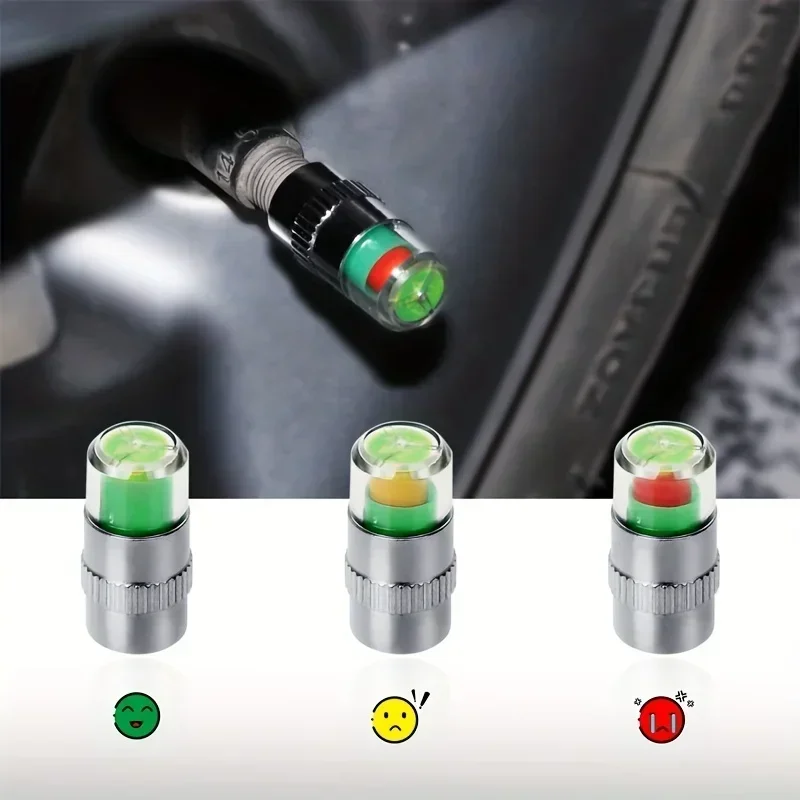 4/8PCS Car Tire Valve Caps wit - Tire Pressure Monitor reseña y precio