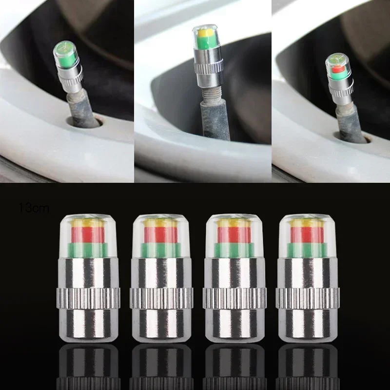 4/8PCS Car Tire Valve Caps wit - Tire Pressure Monitor reseña y precio