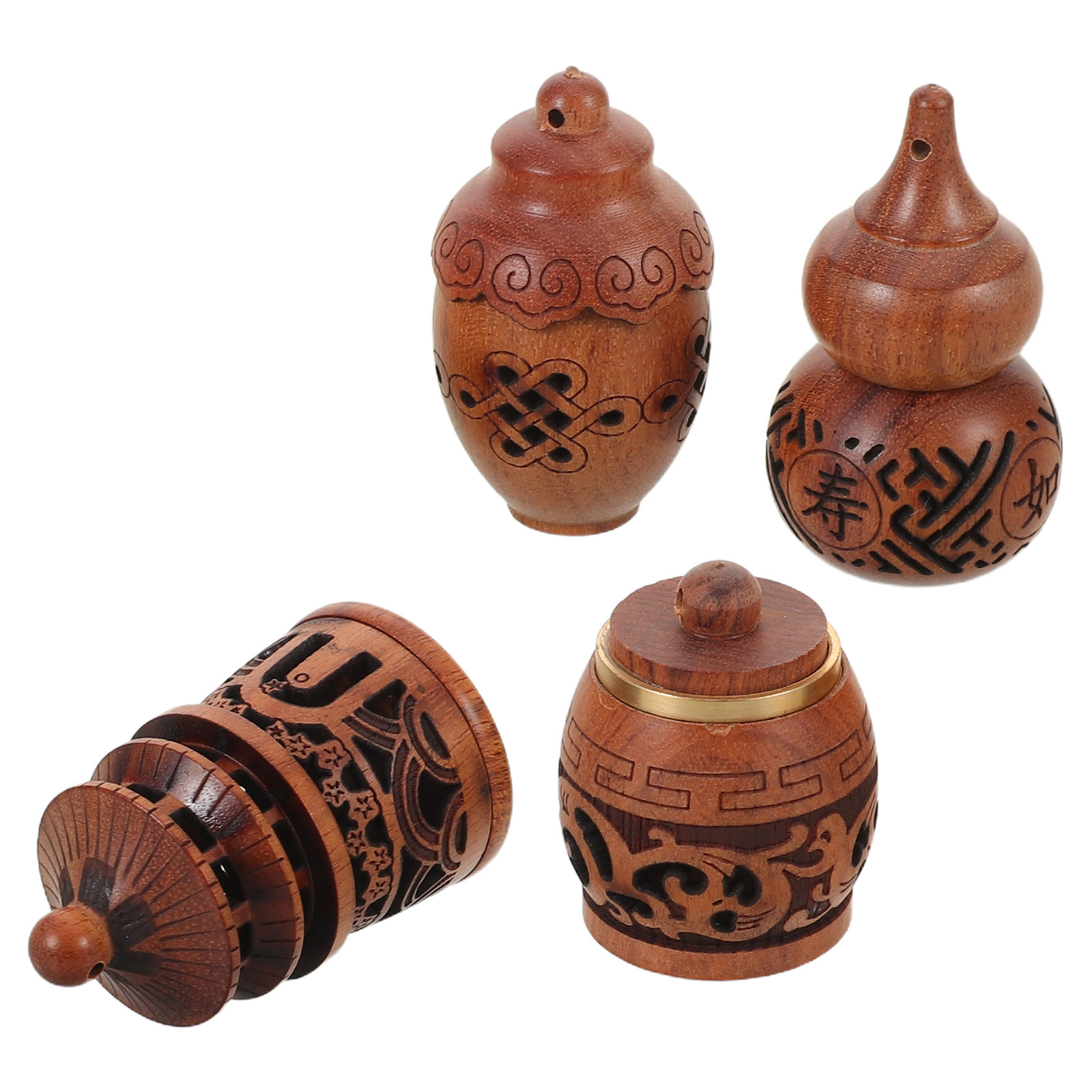 4Pcs Wooden Hollow Carved Diff - Car Fragrance Diffuser reseña y precio