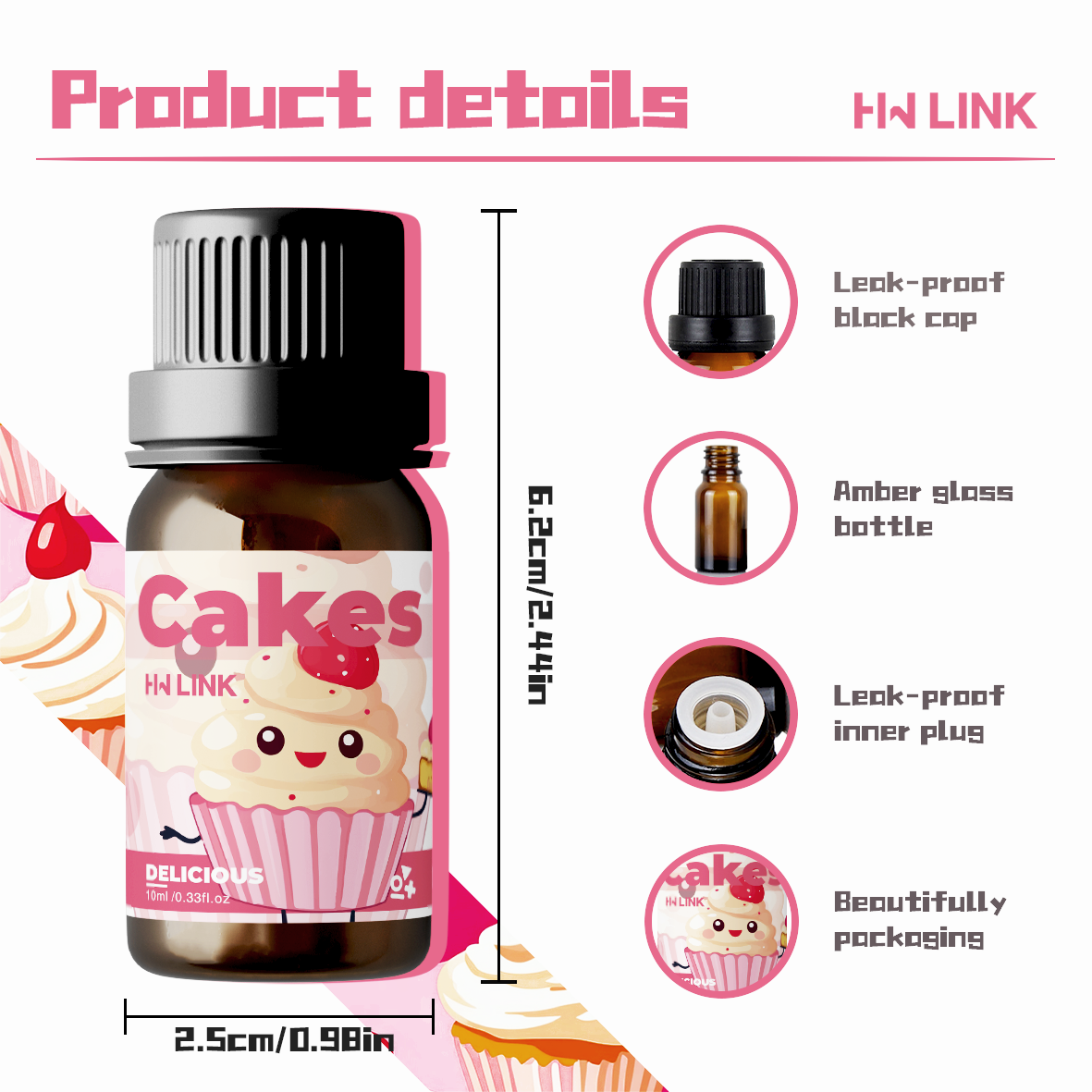 10ml Cakes Essential Oils Perf - Car Fragrance Diffuser reseña y precio
