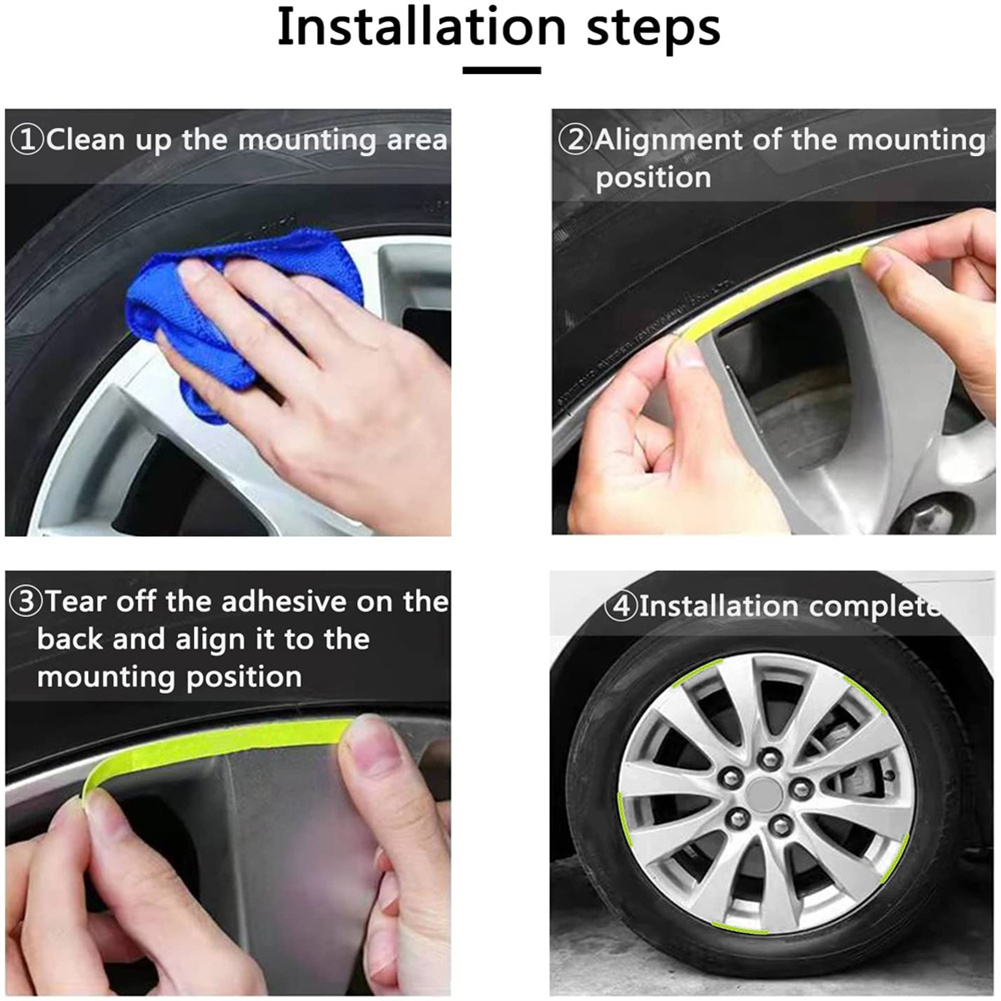 Car Wheel Hub Reflective Stick - Car Accessories For Night Driving reseña y precio
