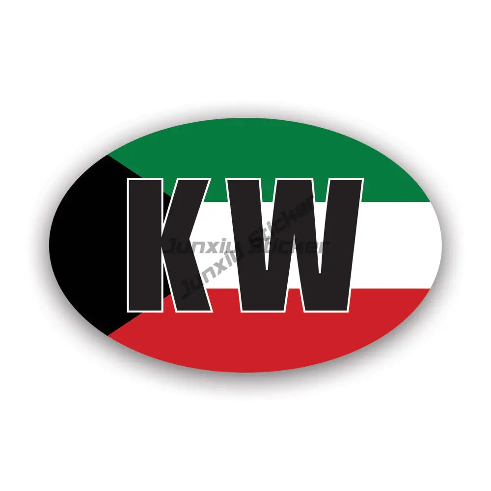 KW Kuwait Flag Emblem Creative - Car Accessories Kuwait reseña y precio