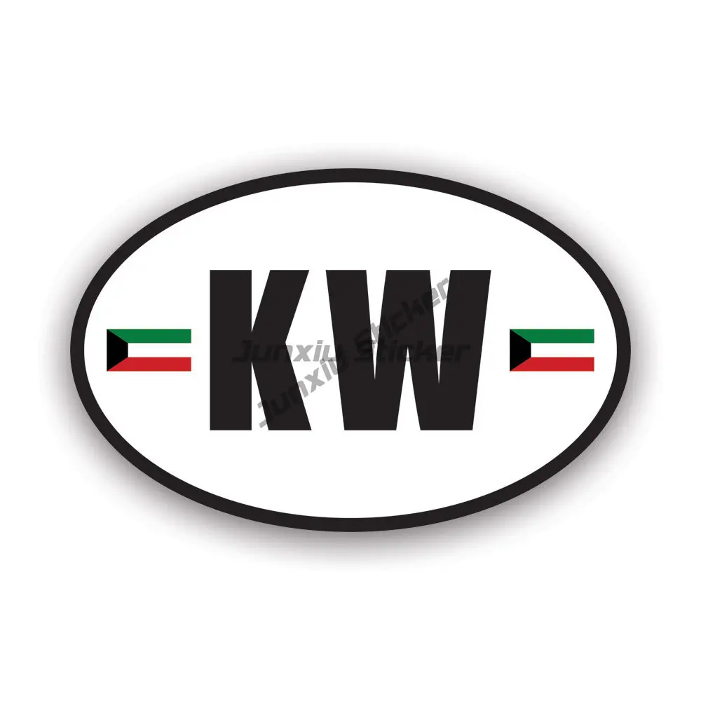 KW Kuwait Flag Emblem Creative - Car Accessories Kuwait reseña y precio
