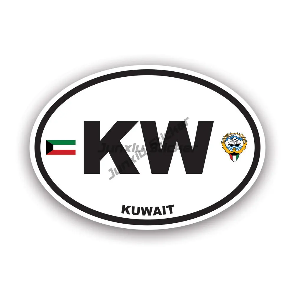 KW Kuwait Flag Emblem Creative - Car Accessories Kuwait reseña y precio