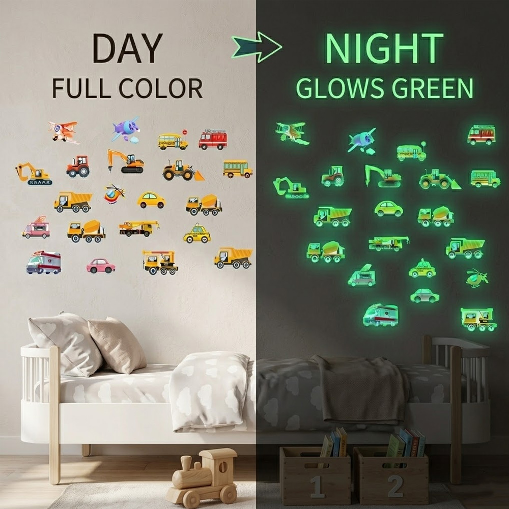 Luminous Car Wall Sticker 21Pc - Car Accessories For Boys reseña y precio