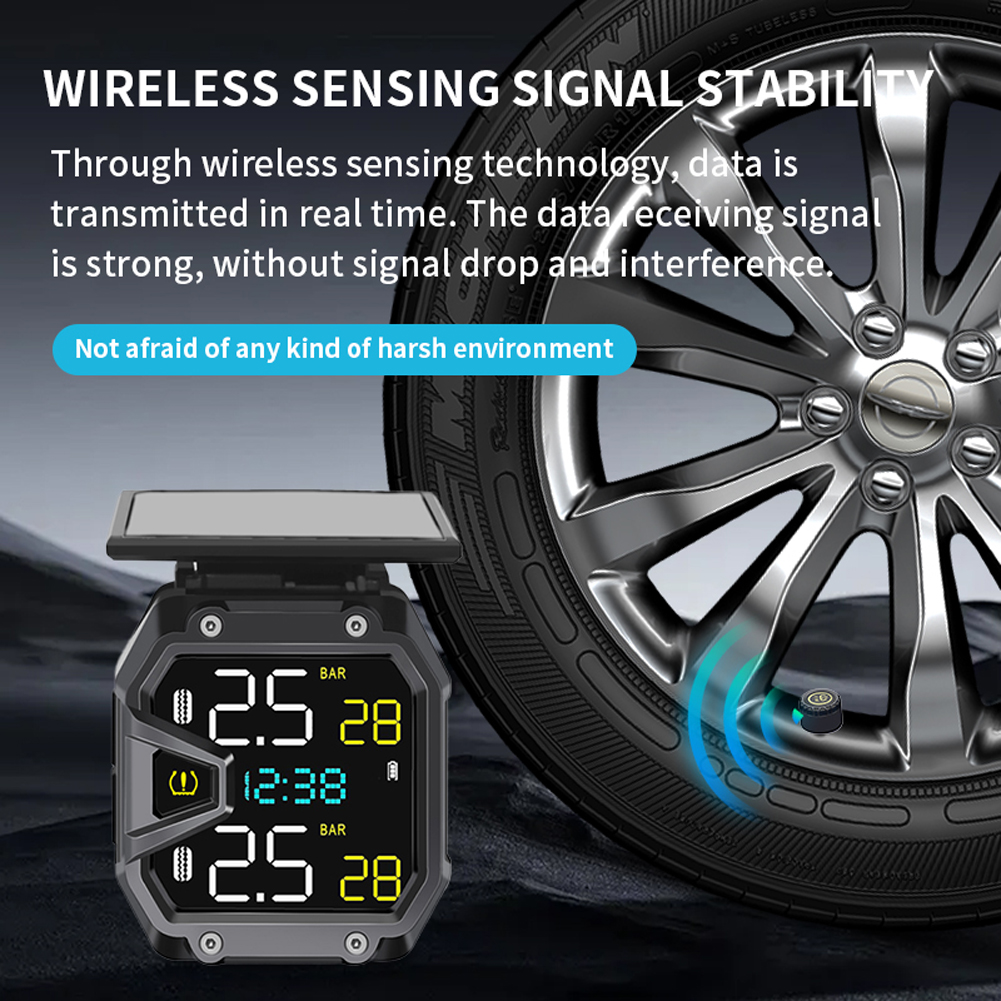 Motorcycle TPMS Solar Power Bi - Tire Pressure Monitor reseña y precio