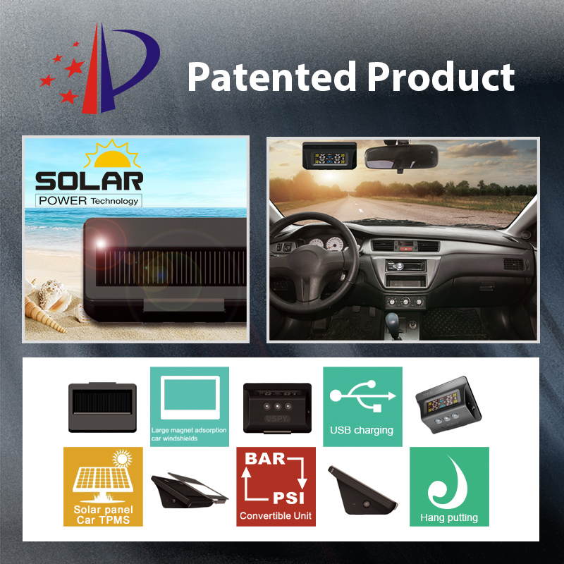 Universal Solar Power Car TPMS - Tire Pressure Monitor reseña y precio