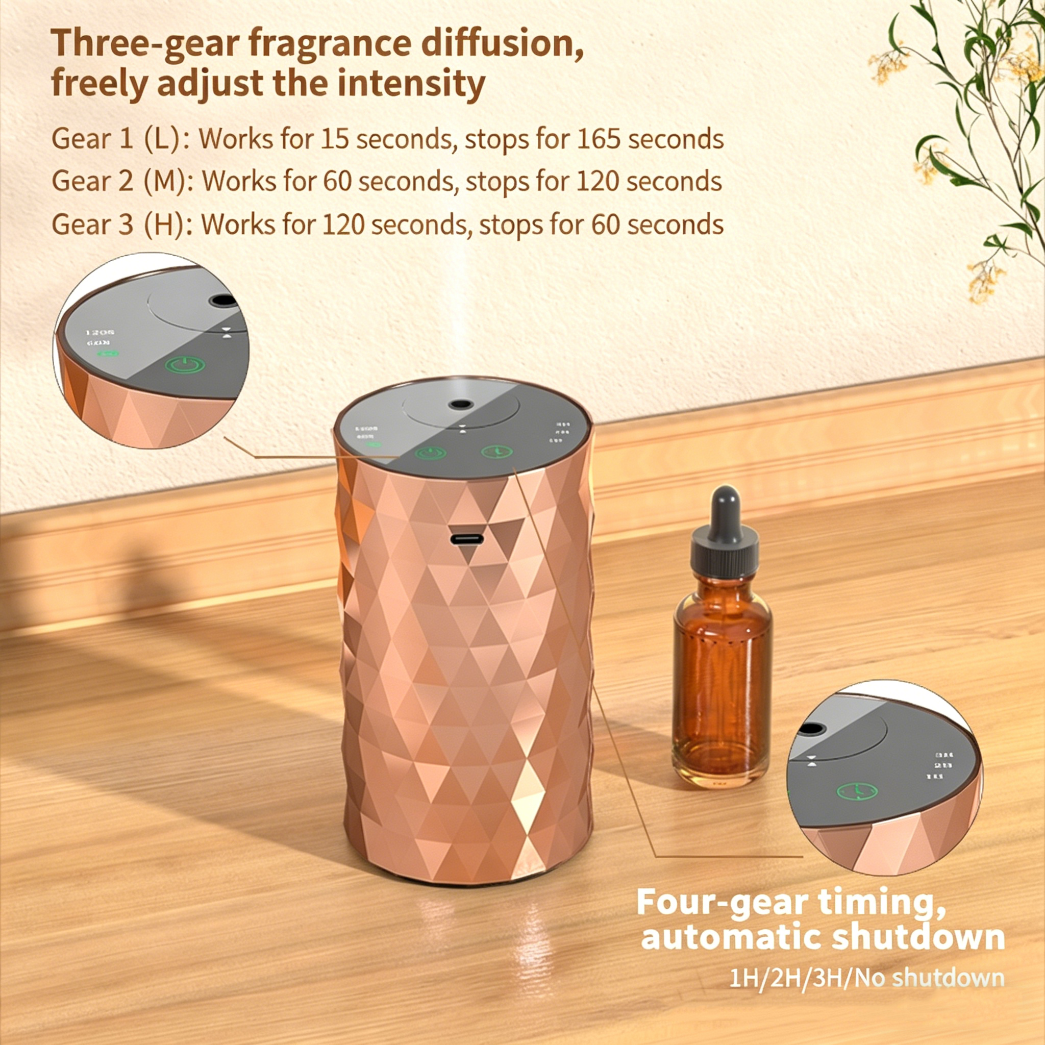 Waterless Essential Oil Diffus - Car Fragrance Diffuser reseña y precio
