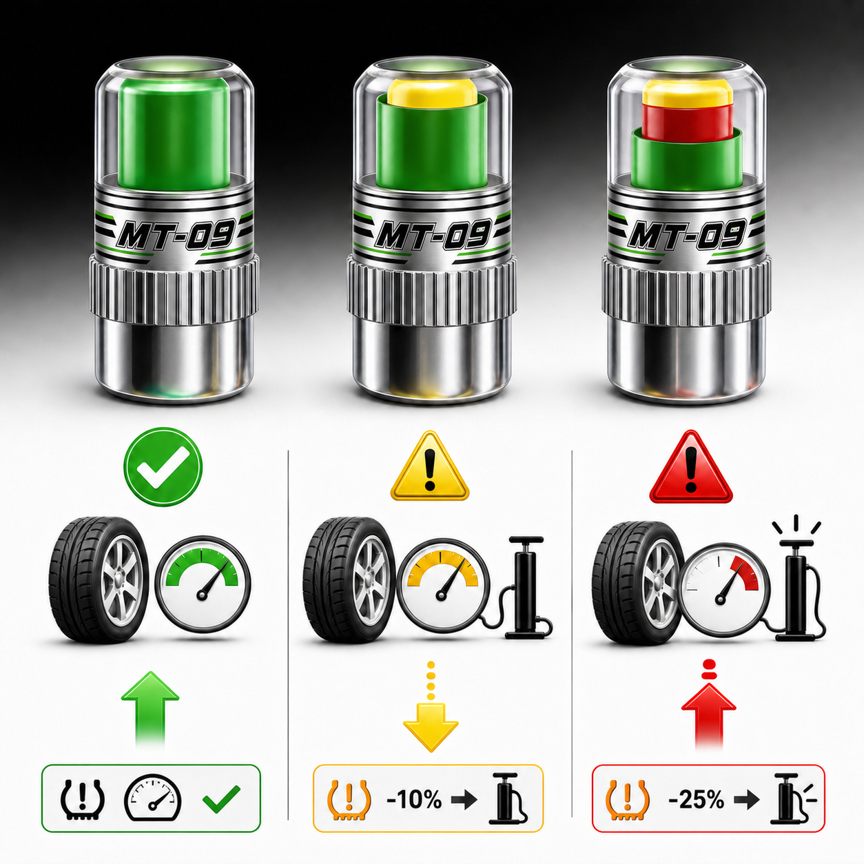 Motorcycle Tire Air Pressure M - Tire Pressure Monitor reseña y precio