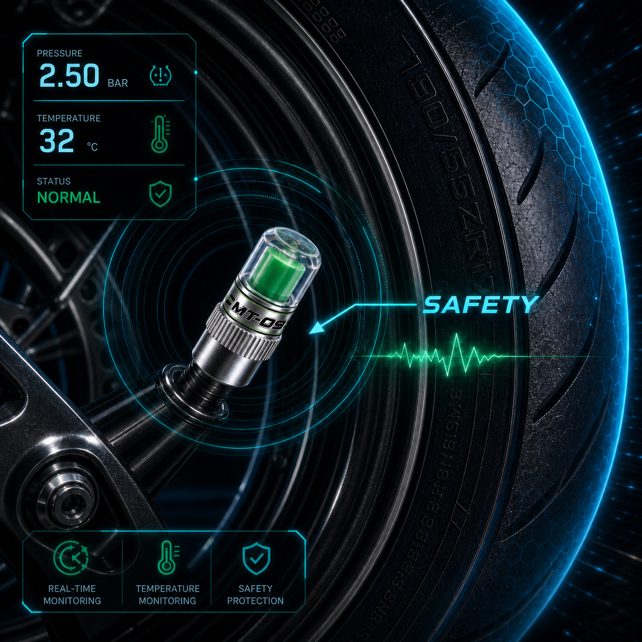 Motorcycle Tire Air Pressure M - Tire Pressure Monitor reseña y precio