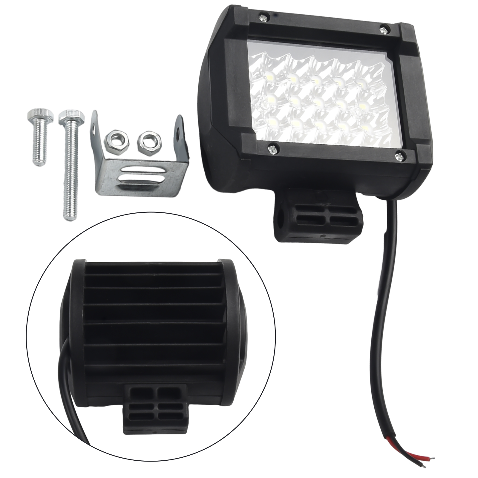Car LED Bar Work Light 72W Squ - Car Accessories For Night Driving reseña y precio
