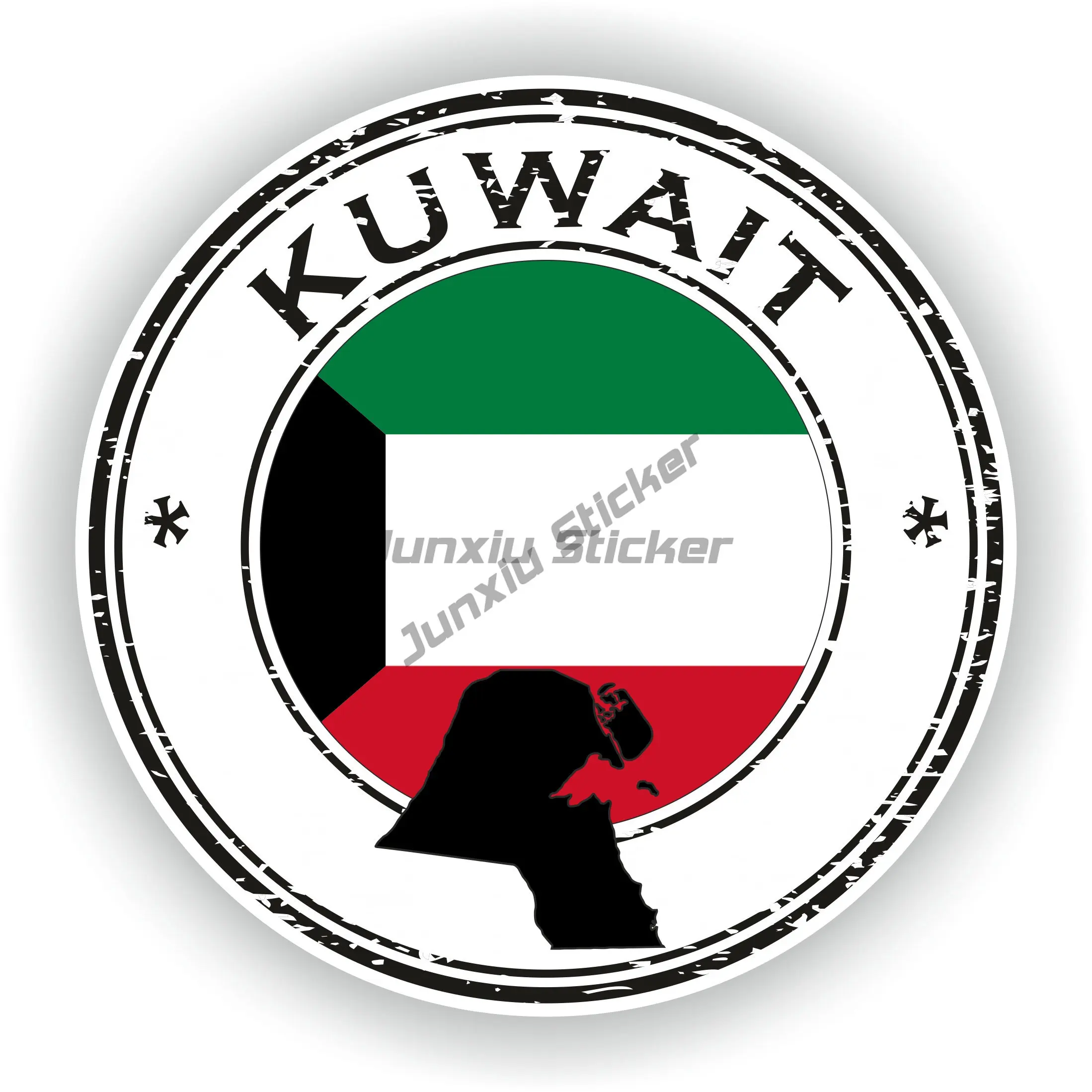 KWT Kuwait Flag Map National E - Car Accessories Kuwait reseña y precio
