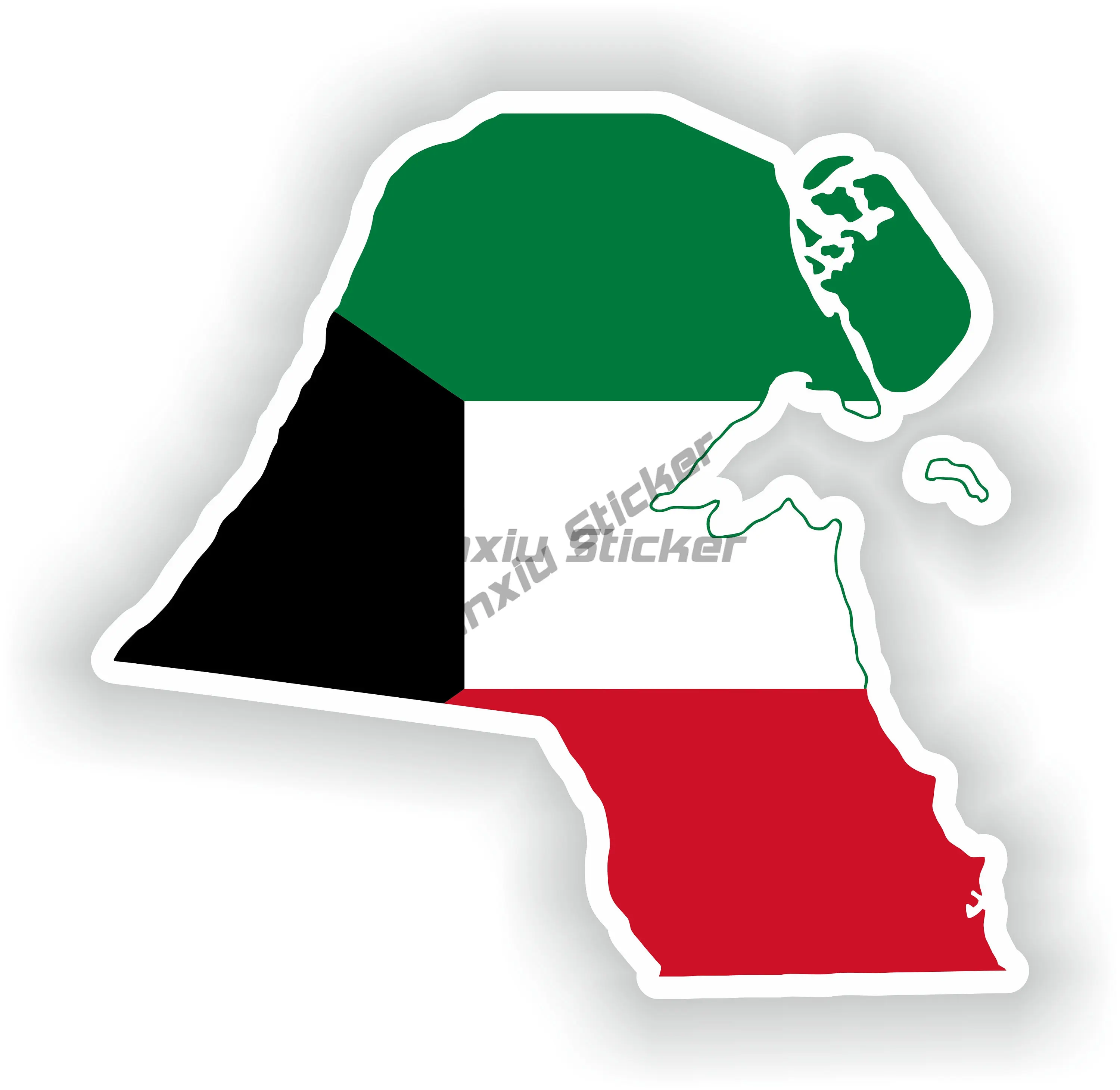 KWT Kuwait Flag Map National E - Car Accessories Kuwait reseña y precio