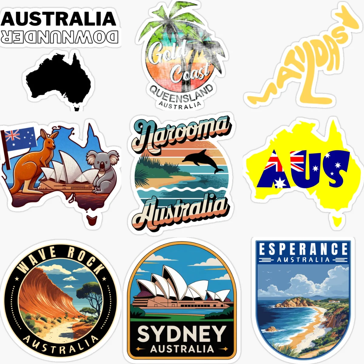 AUS Australia Flag Map Scenery - Car Accessories Australia reseña y precio