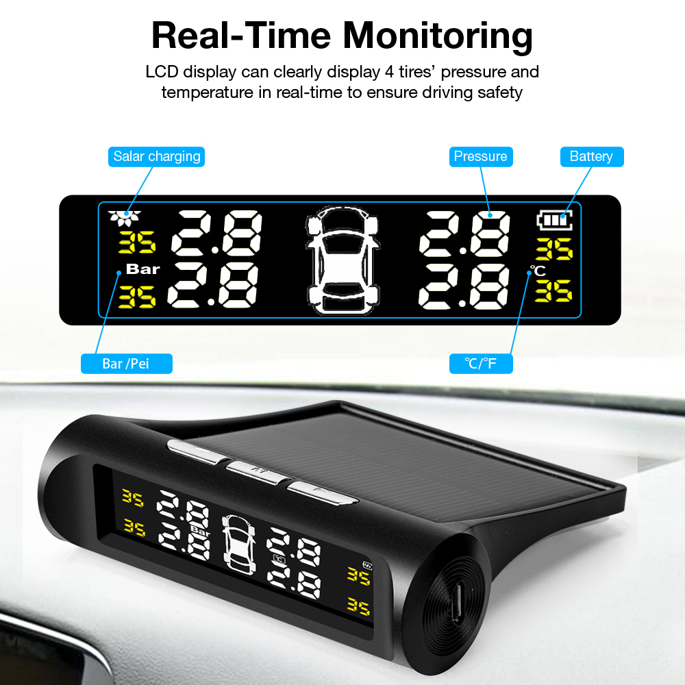 Car TPMS Tire Pressure Monitor - Tire Pressure Monitor reseña y precio