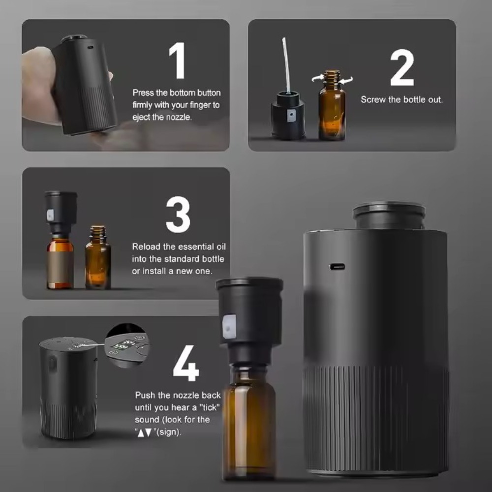 Portable Essential Oil Diffuse - Car Fragrance Diffuser reseña y precio